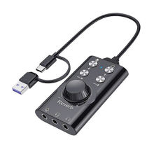 USB / Type-C To 3.5mm 7.1 Surround Sound Computer Voice Changer External Sound Card For Mobile Computer Streaming